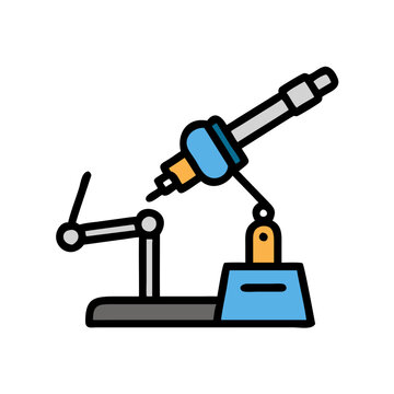 robotic arm with soldering iron clip art preview