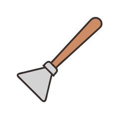 Cartoon Scraper Tool on Black Background Illustration