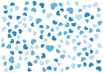 ハート柄の背景 青系の3色 ハート