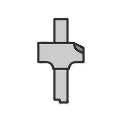 Obraz premium Gray Caliper Tool Design on a Black Background