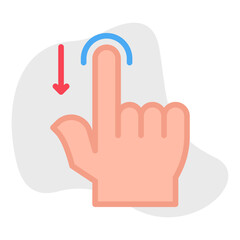 Drag Down single vector illustration icon