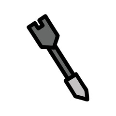 Abstract gray arrow with a modern, minimalist design