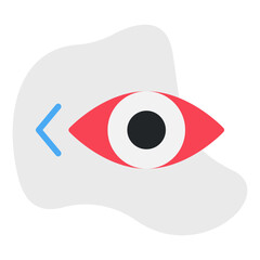 Look Left single vector illustration icon
