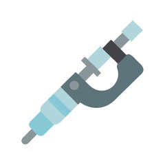 Micrometer Measurement Tool: Precision Instrument Vector on Black