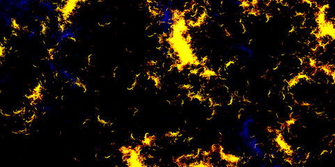 Abstract fire background. Black background with golden spots fire sparkle textured design. black and yellow background with vintage background. fire and smoke
