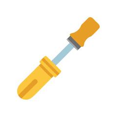 Simple yellow pipetter icon on black background design