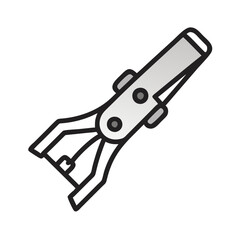 Illustration of hose clamp pliers on a black background