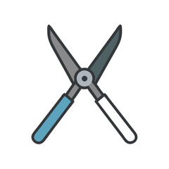 Garden shears on black background for plant care