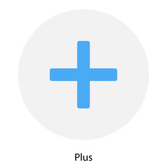 Plus single vector illustration icon