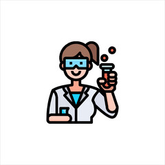 funny cartoon scientist