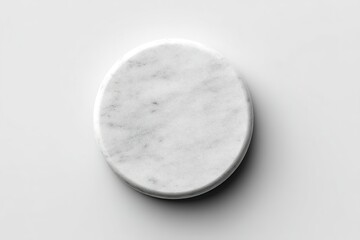 Stylish round marble coaster on a light background for home decor and table essentials