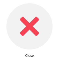 Close single vector illustration icon