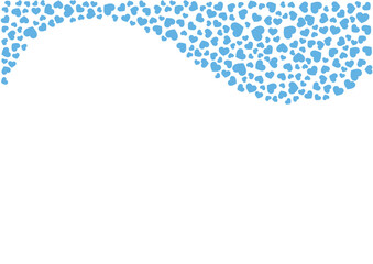 ハート柄の背景 青系の単色 ハート