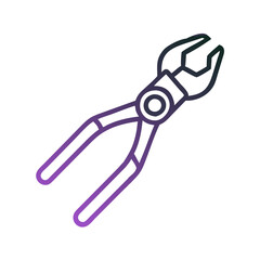 Gradient Wire Cutters Illustration on Black Background