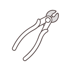 Minimalist End Cutting Pliers Tool on Black Background