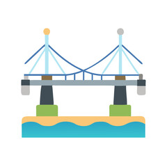  Creative Icon Design for Cable Suspension Bridge