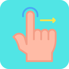 Drag Right single vector illustration icon