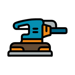Vibrant Orbital Sander Illustration: Power Tool Icon
