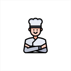 vector illustration of a cartoon chef
