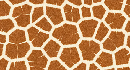 Seamless Giraffe Skin Texture, Top View Pattern