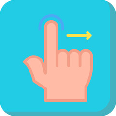Fototapeta premium Drag Right single vector illustration icon