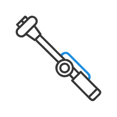 Steering Rack Icon Isolated on Black Background