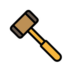 Gavel icon on black background symbolizes legal process