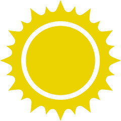 Sun icon set. Yellow sun star icons or logo collection. Summer, sunlight, sunset, sunburst. 