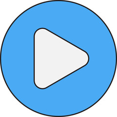 Play single vector illustration icon