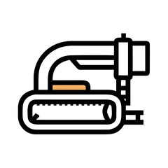 Single Yellow Line on Black Background Minimalism Design