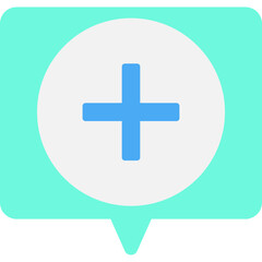 Plus single vector illustration icon