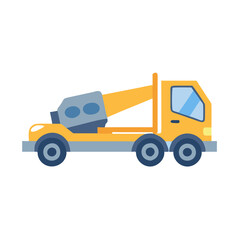 Fototapeta premium Stylish Concrete Pump Truck Icon for Construction