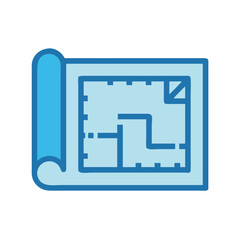  Stylish Construction Blueprint Icon Design