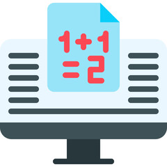 Online Calculation single vector illustration icon