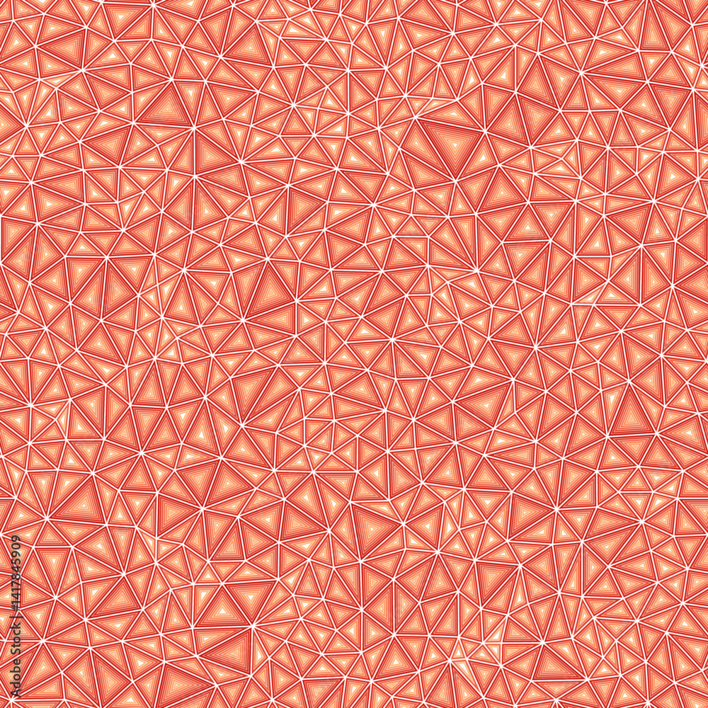 Poster vector seamless pattern. multiple repeated inner triangles. small shape size. one tone colored style