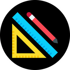 Studying Geometry single vector illustration icon