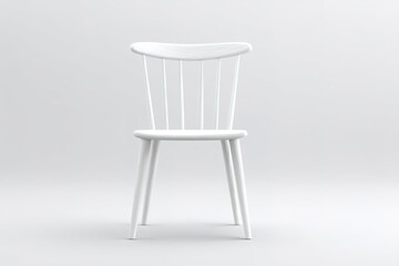 Modern white wooden chair on a minimalist background showcasing its elegant design