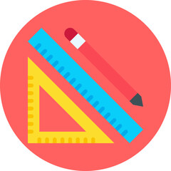 Studying Geometry single vector illustration icon