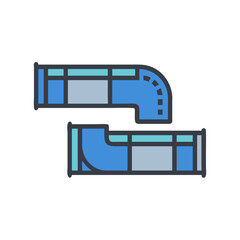  Ducting System Icon for HVAC