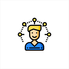 man with speech bubble