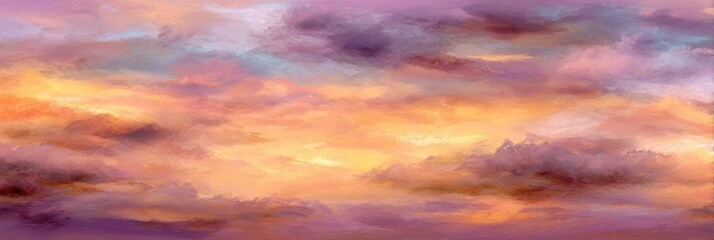 Obraz premium Dramatic sunset cloudscape, vibrant colors