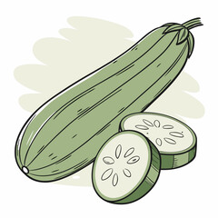 How Zucchini Vector Illustrations Can Help Decorate Your Cooking Website
