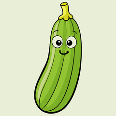 Ideas for a Cooking Blog: High-Resolution Vector Zucchini Illustration