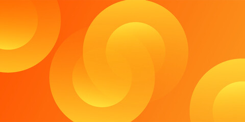 Abstract gradient orange background with circles. Vector illustration