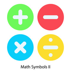 Obraz premium Math Symbols II single vector illustration icon