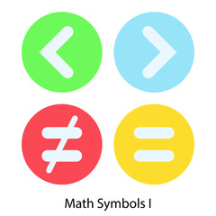 Math Symbols I single vector illustration icon