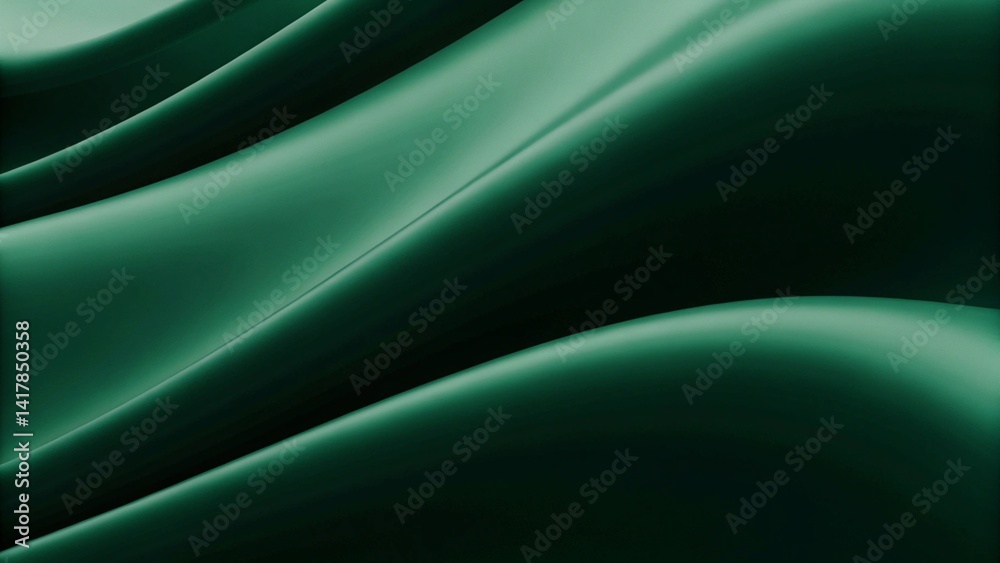 Aufkleber a green wave with a dark background. the wave is very long and has a lot of detail, showcasing dynam