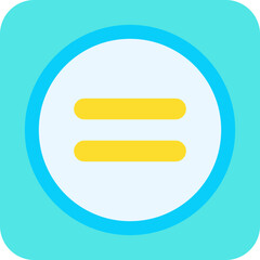 Equal to Symbol single vector illustration icon