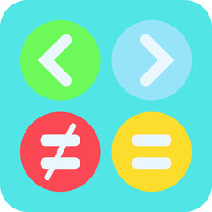 Math Symbols I single vector illustration icon