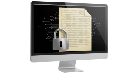 Isolated Monitor with Secure File Symbolizing Data Privacy